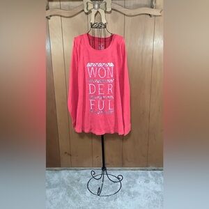 Sonoma Vibrant Coral Long Sleeve Tee